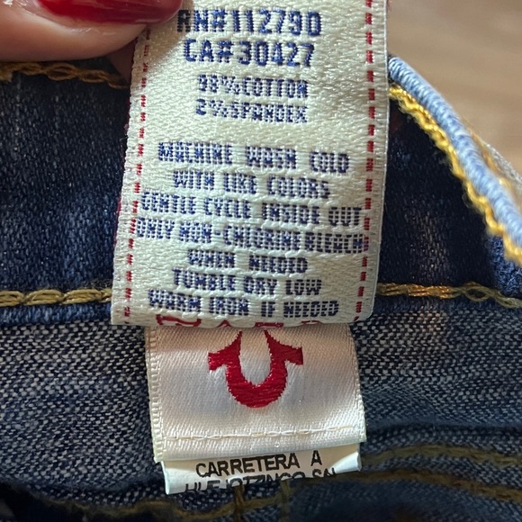 True Religion Blue Slim Julie Distressed Jeans sz 3 - Picture 6 of 6